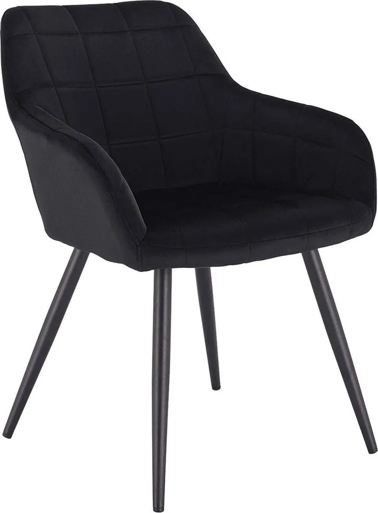 Offerta Sedia Happyment Spectral Velluto Nero: Sedia Deluxe Metallo 47cm