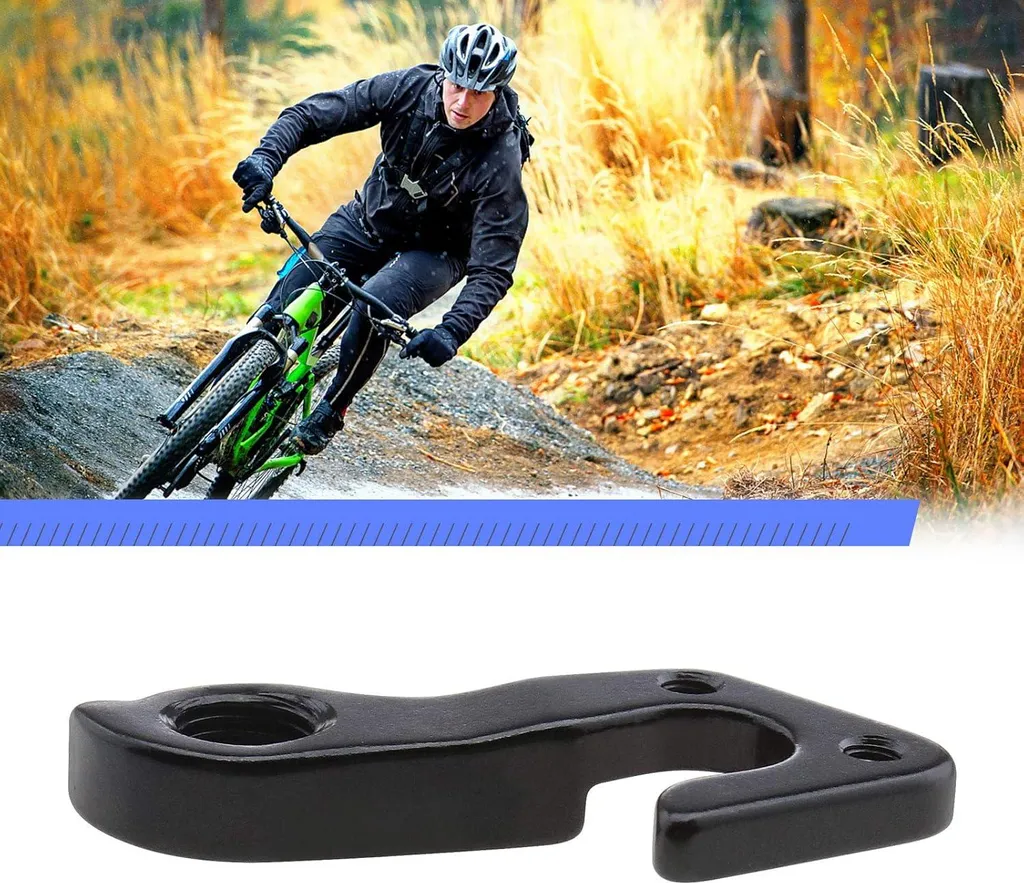 Crochet arrière rigide en aluminium noir léger pour cadre VTT