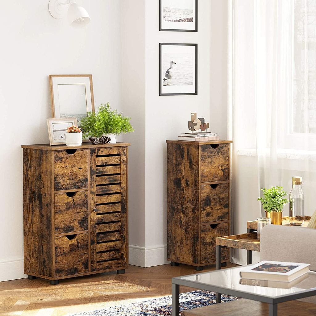 VASAGLE Badezimmerschrank, 3 Schubladen, 2 verstellbare Produktbild 3