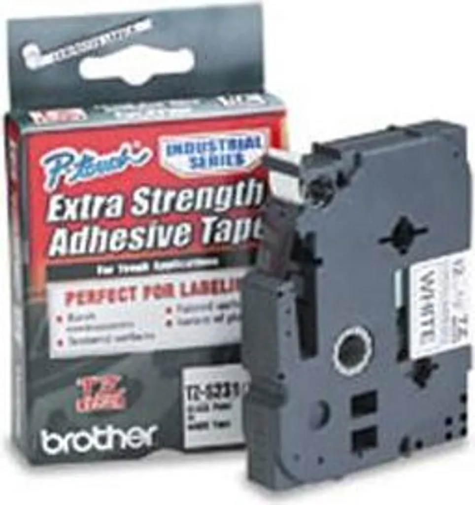 Cassette d'étiquetage Brother 12mm extra adhésive pour P-touch