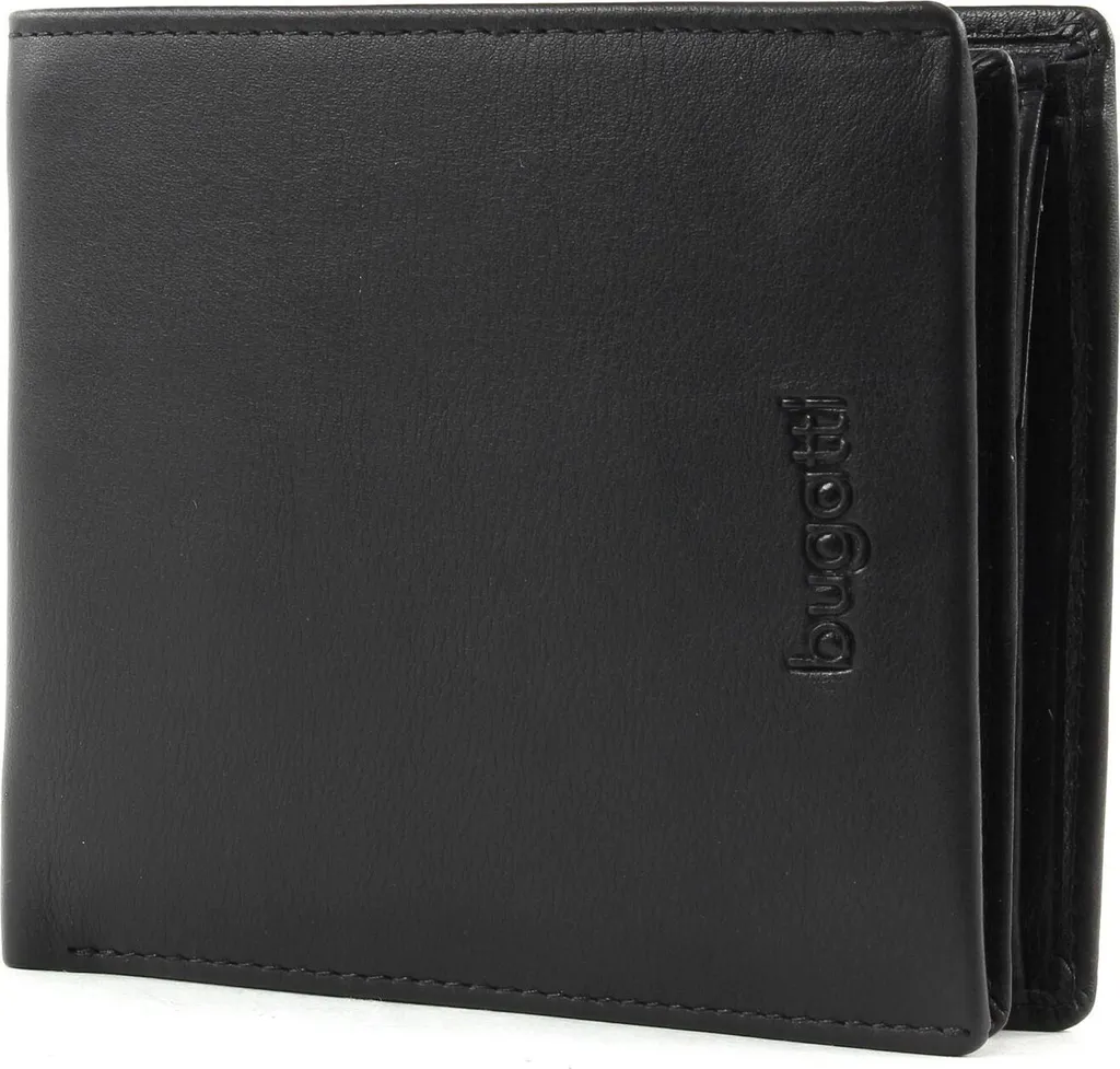 Portefeuille bugatti 11CC Vertice Black avec grand porte-monnaie cuir