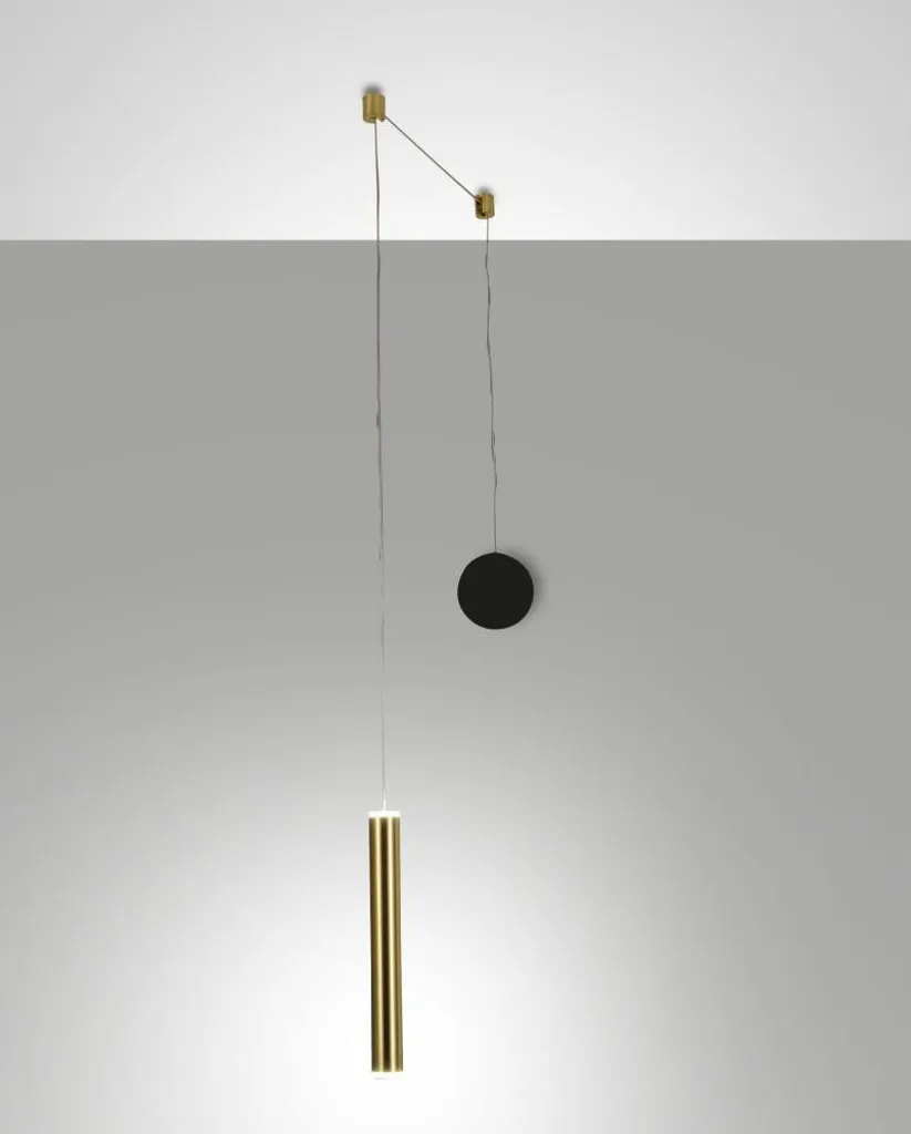 Suspension décentralisée pour table décalée - Prado Laiton LED 6,5W