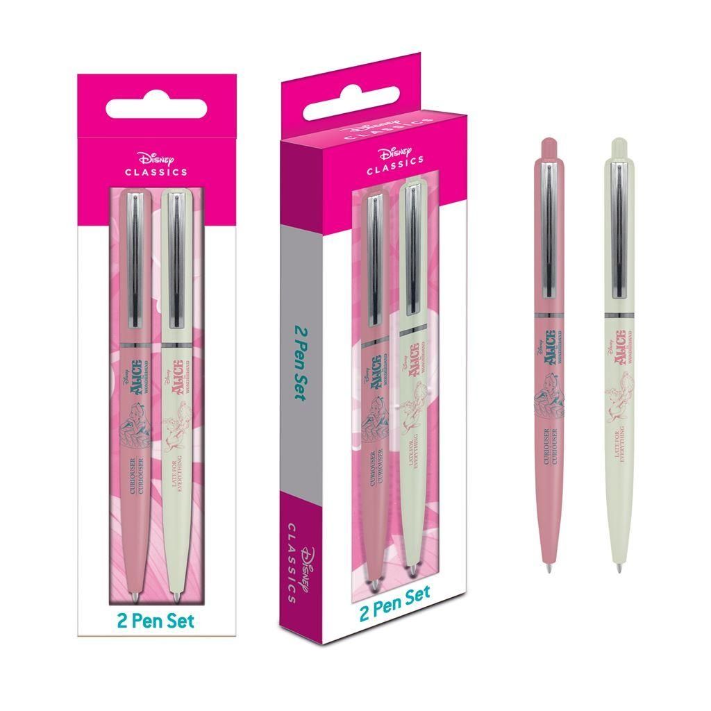 Alice In Wonderland - Kugelschreiber "Be Classy" 2er-Pack PM6171 (Einheitsgröße) (Pink/Weiß)