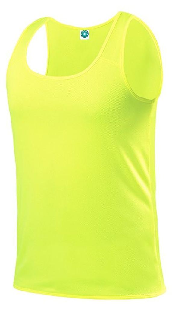 Starworld - Ärmelloses Oberteil für Herren, Laufen LT4388 (L) (Fluoreszierendes Gelb)