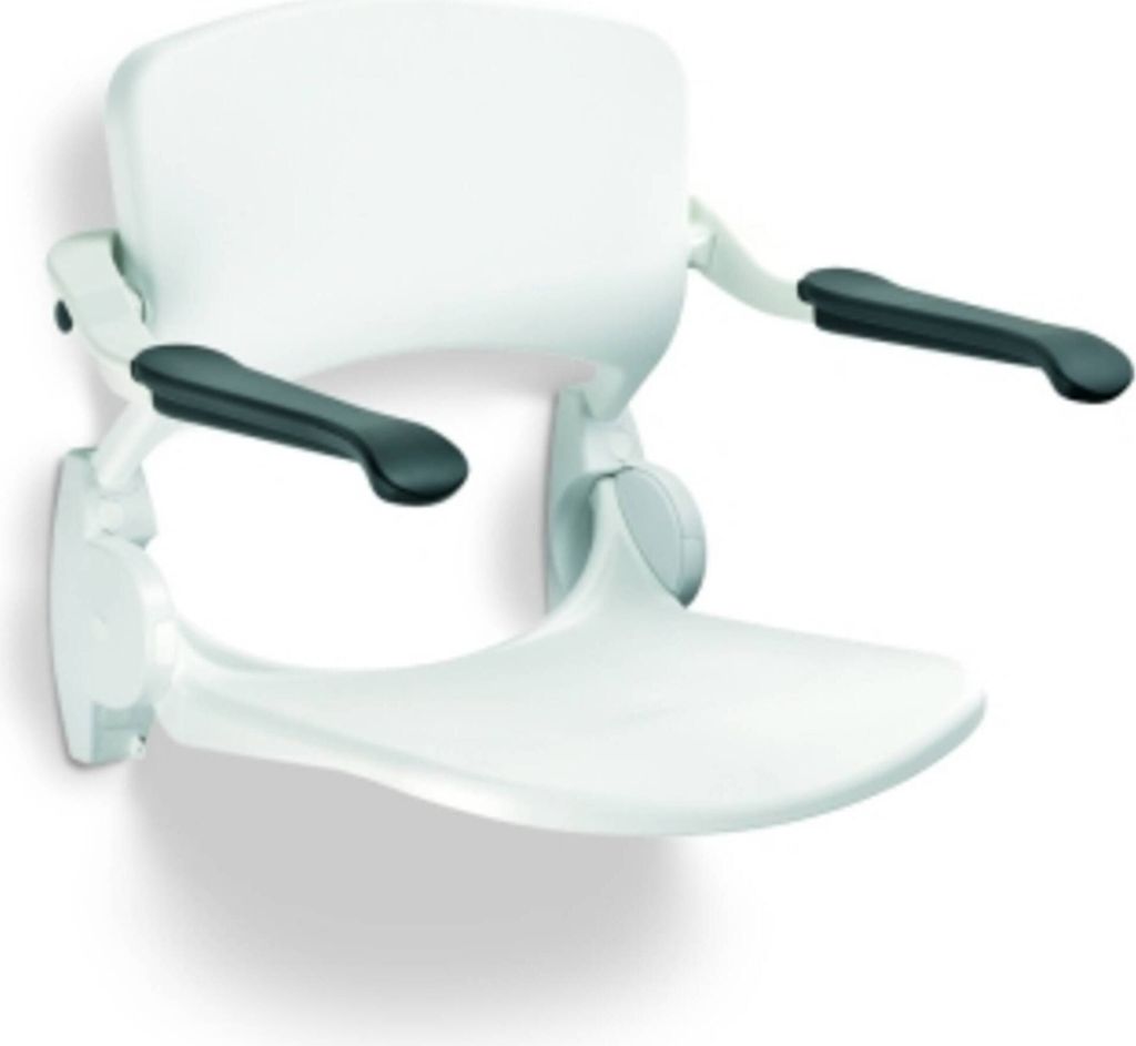 Handicare klappbarer Duschsitz mit Rückenlehne und Armlehne Produktbild 