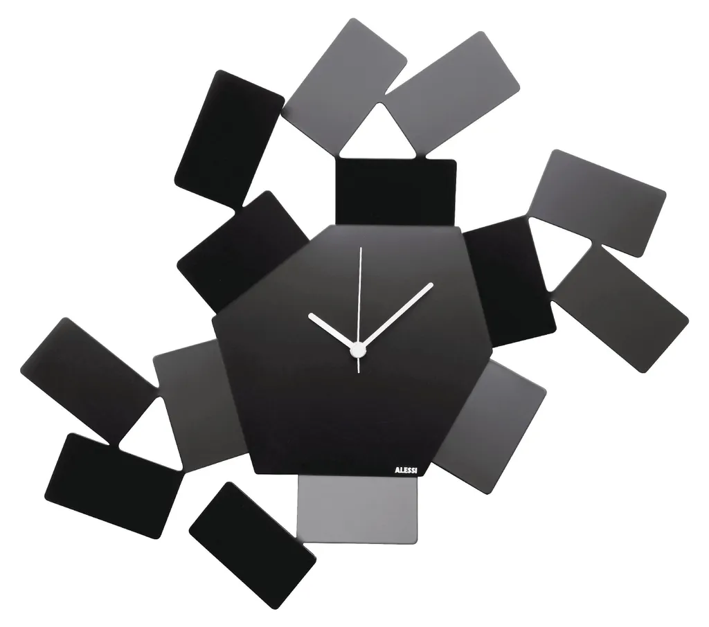 Horloge murale de bureau design Alessi Stanza Scirocco Noir MT19 B