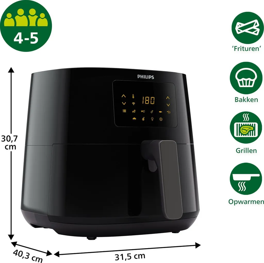 Friteuse Philips HD9280 XL, airfryer connecté à air chaud de 2 kW - 21