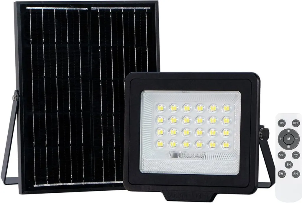 Projecteur Extérieur Solaire Puissant 50W - Éclairage LED Autonome Gris