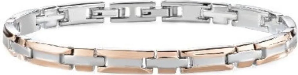 Bracelet homme acier bicolore Cross SKR38 durable et anti-allergique