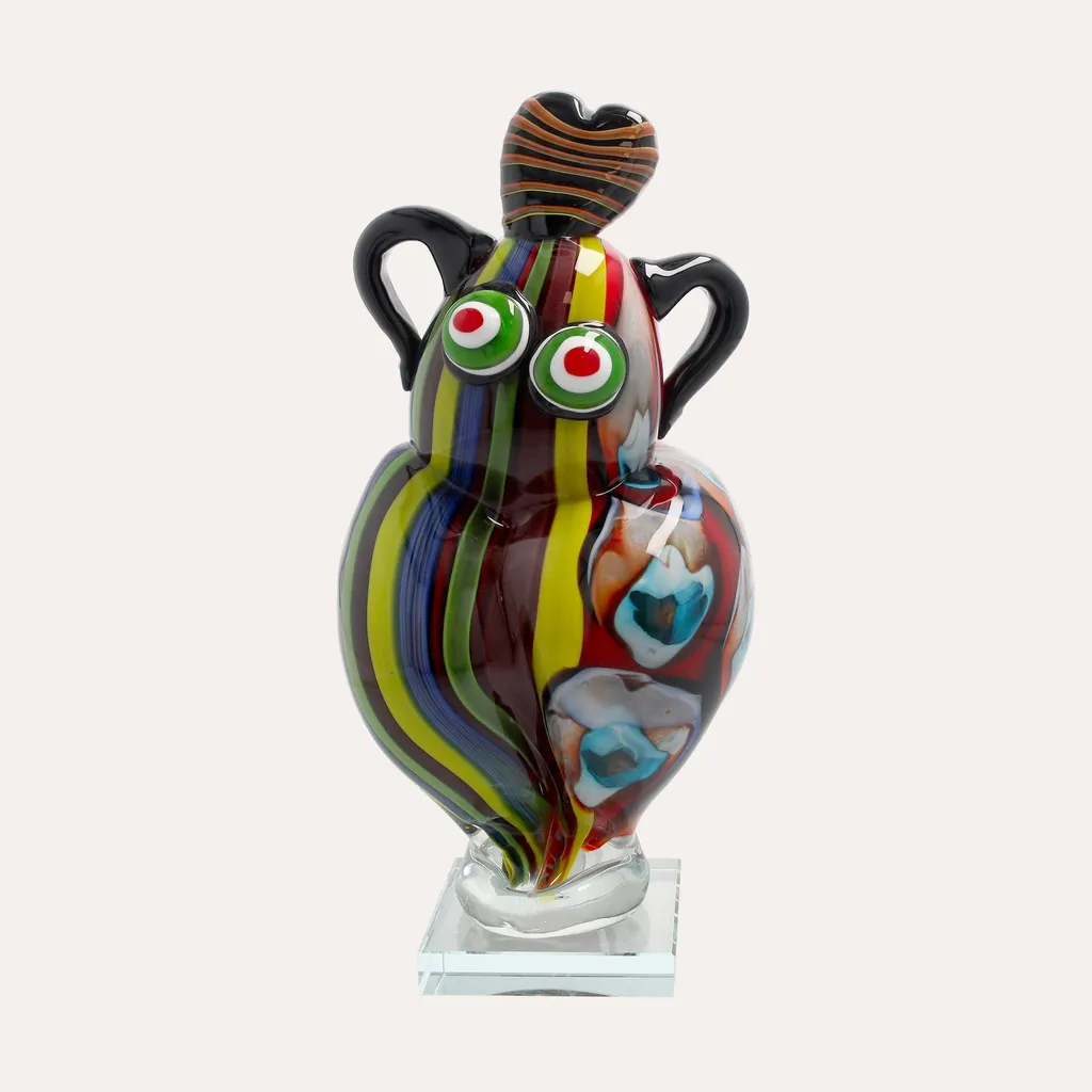 Sculpture en verre haut de gamme 35x16cm aux finitions cristallines