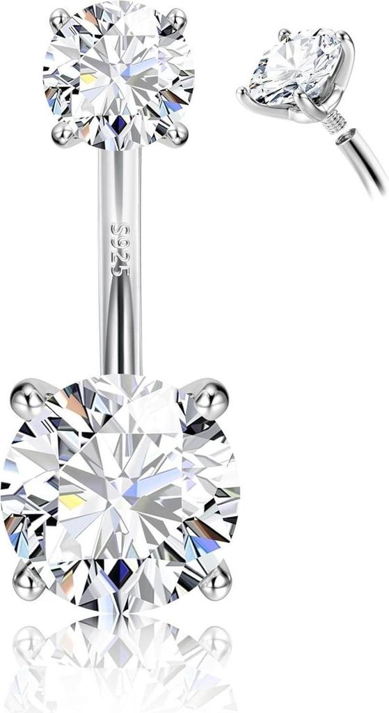 14G 925 strieborný piercing do pupka zlatý titánový Obrázok produktu 