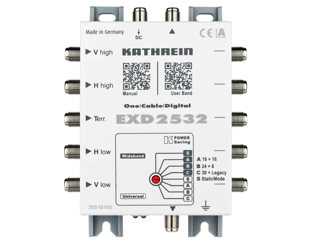 Extension Réseau Satellite Kathrein EXD 2532 pour 32 Postes TV HD 4K