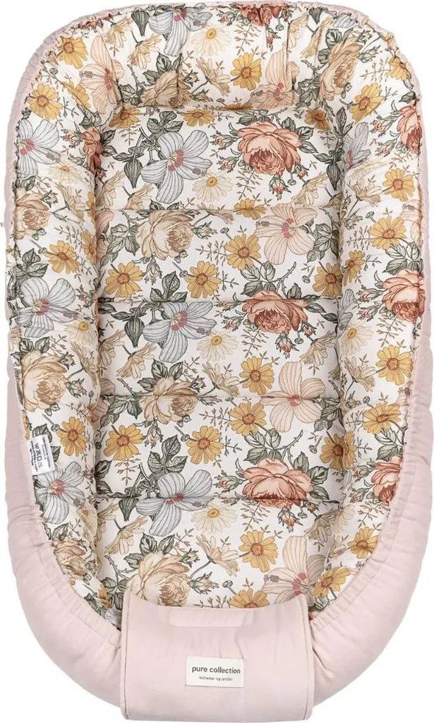 Nid d'ange bébé OLIVIER PINK en 100% coton rose pour nouveau-né
