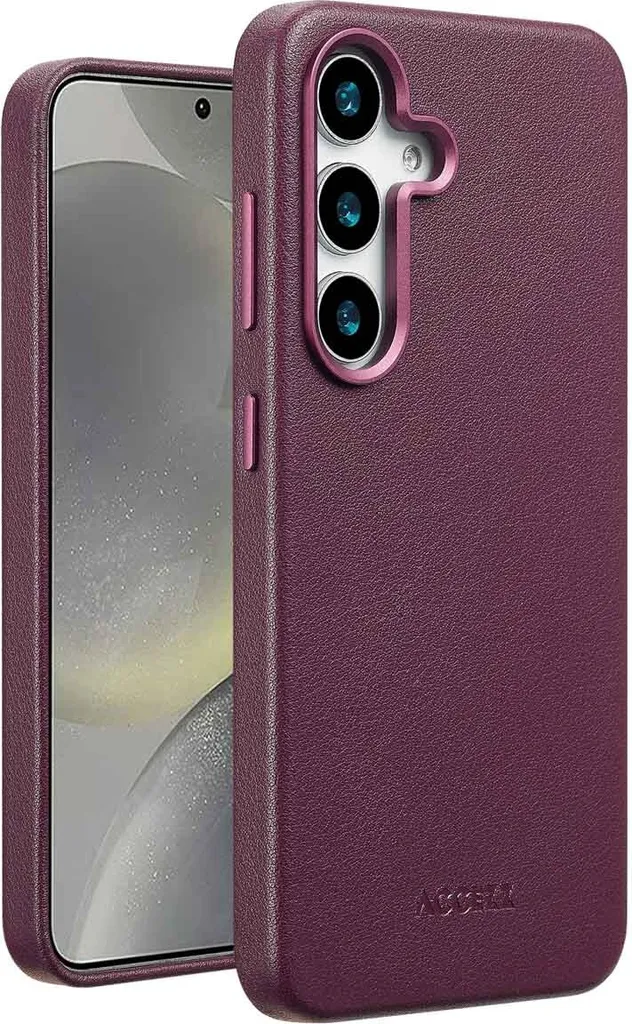 Protezione MagSafe Samsung S25 Pelle Viola | Robusta ed Elegante