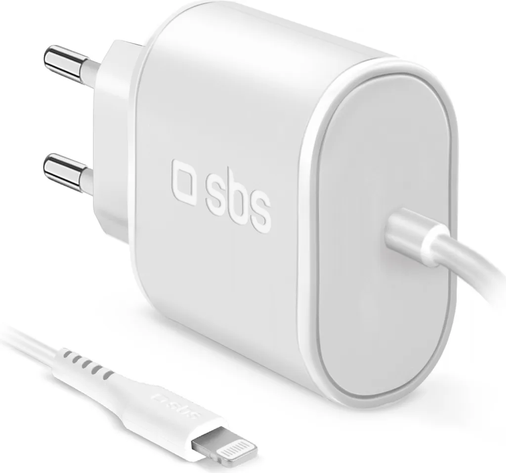 Chargeur SBS Lightning 5W Blanc TETRLHSTD89 avec Câble de 1m inclus