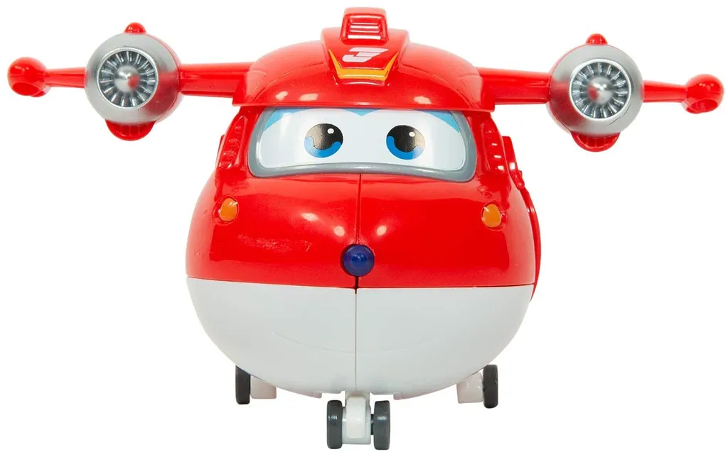 Jouet Durable Jett Super Wings 12 cm : Robot Transformable Sans Pile
