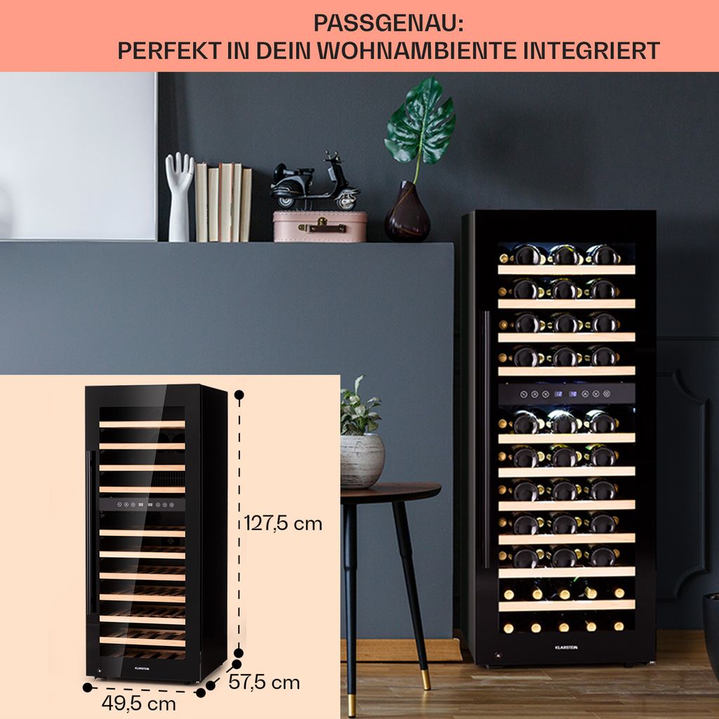 Klarstein Weinkühlschrank Freistehend, Kleiner Produktbild 6