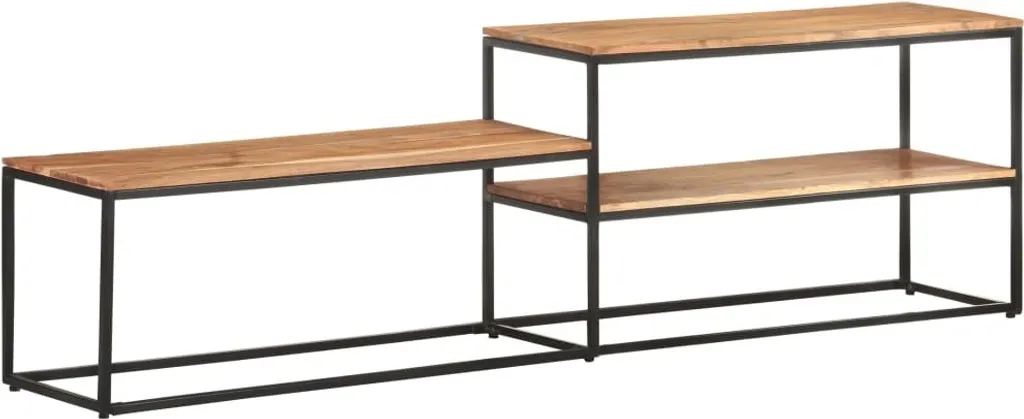 Mobile TV Vintage 180cm in Legno di Acacia Massiccio - vidaXL - 2