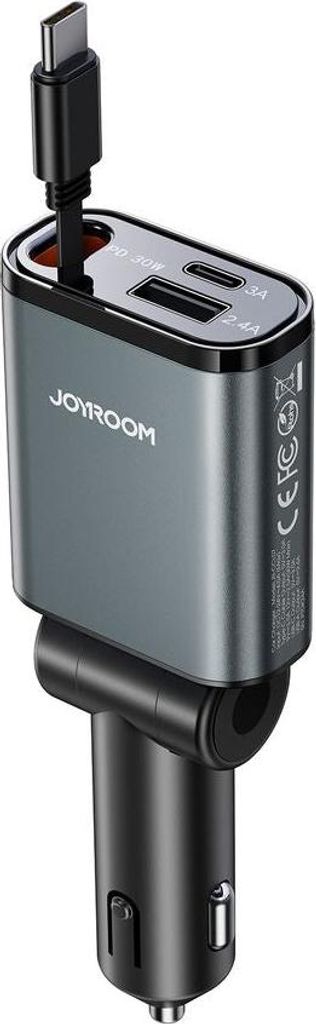 Chargeur de voiture 3 en 1 Joyroom 45 W avec câble USB-C Image du produit 