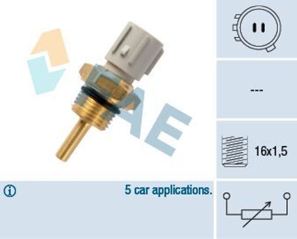 FAE 32590 Kühlmitteltemperatursensor für HONDA Legend II Coupe (KA) NSX I Coupe (NA) Legend II Limousine (KA)