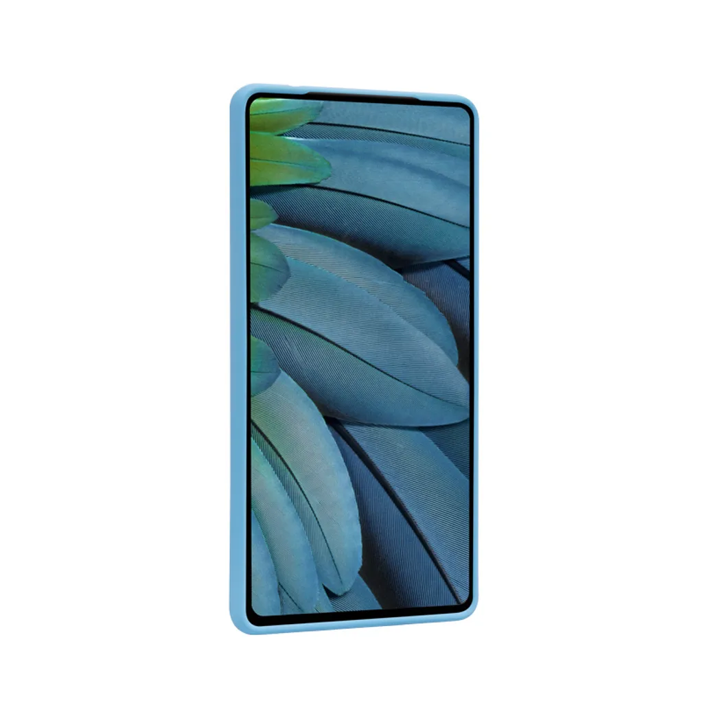 Étui Bleu Google Pixel 7A Crong Color - Silicone Liquide Soft Touch - 3
