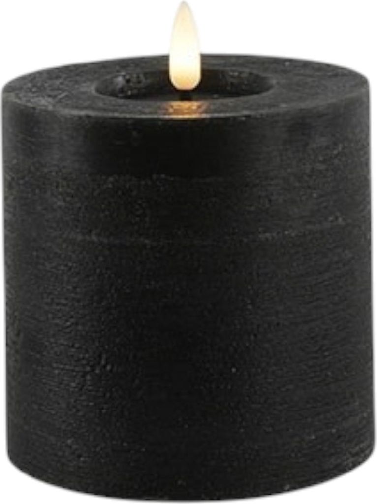 Countryfield LED-Stumpenkerze Schwarz Ø10×10 cm – Produktbild 
