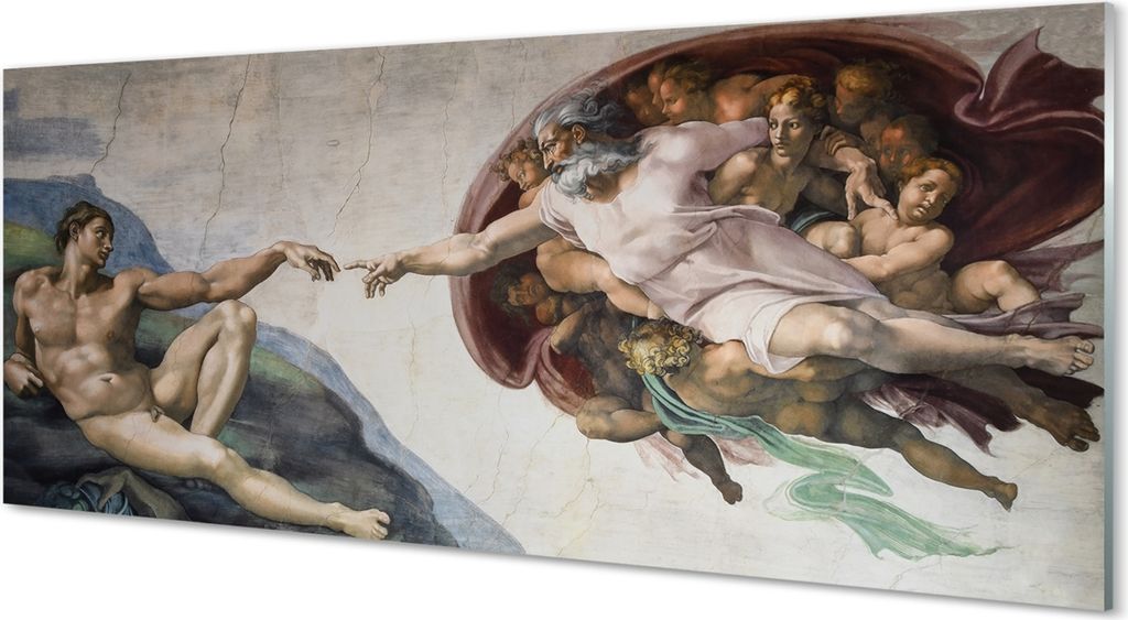 Glasbilder 125x50 Wandkunst Mythologie Apollo Akt