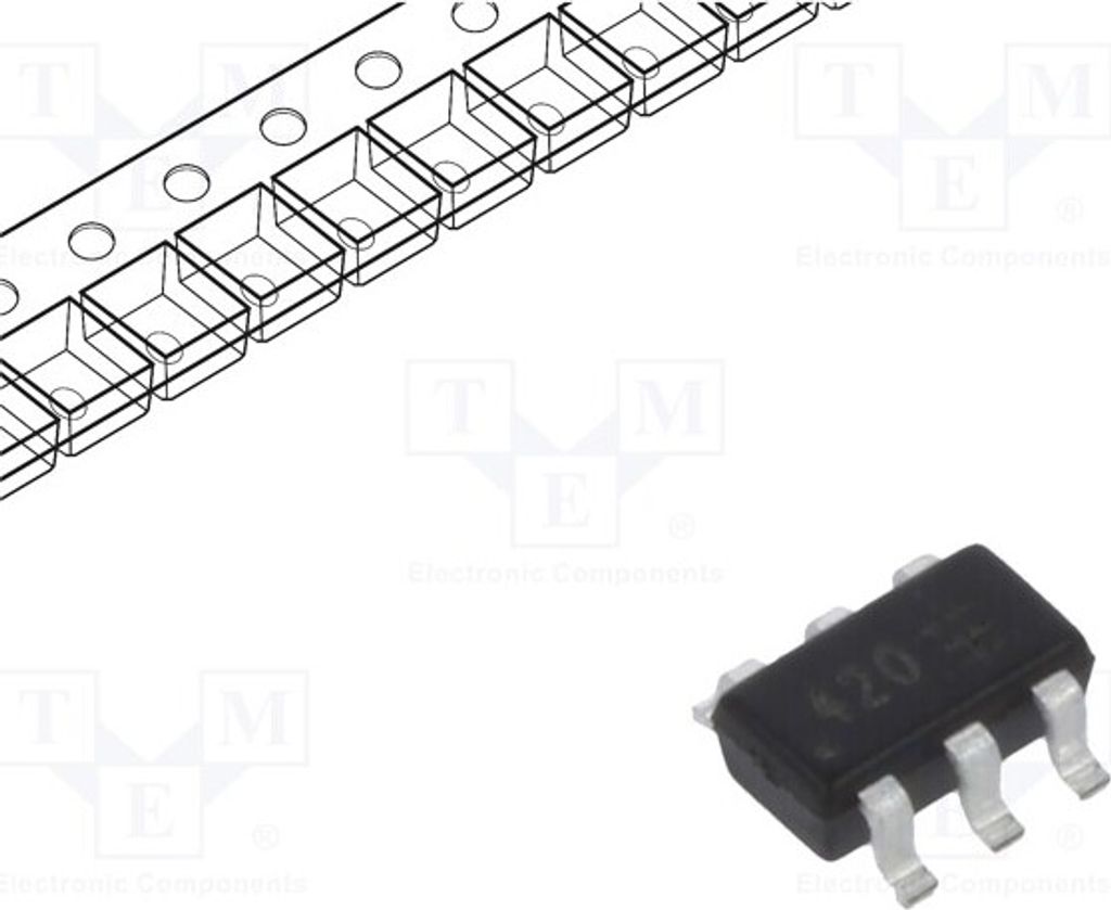 3x 1,4÷40V BCR420UW6-7 LED-Treiber 10÷350mA SOT26 einzelner Transistor