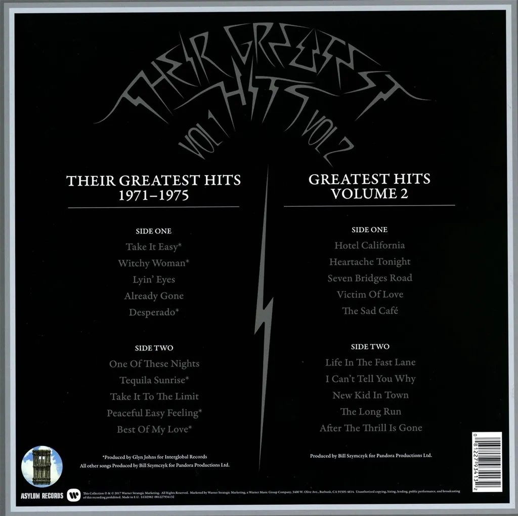 Compilation Eagles Greatest Hits Vol 1 & 2 Coffret Double CD Audio