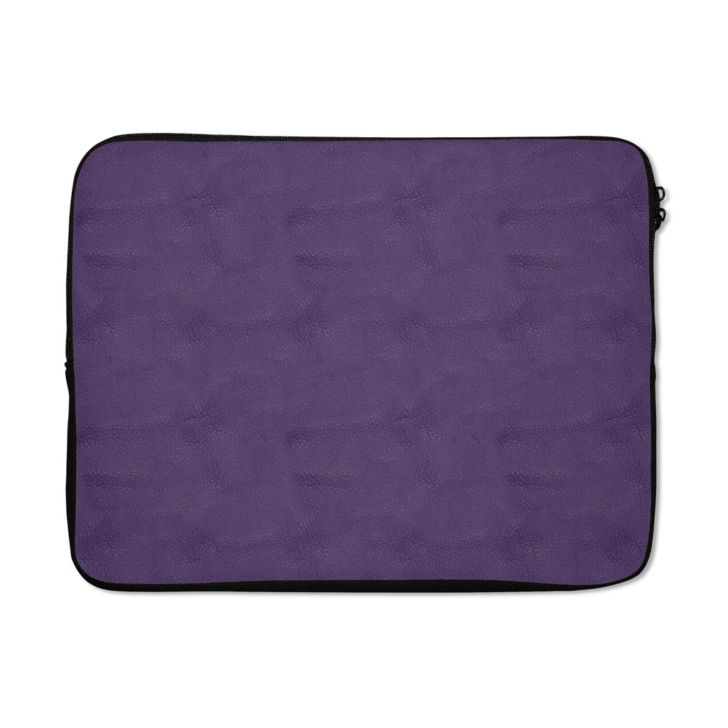 MuchoWow Laptop Hülle 17 Zoll Laptoptasche Leder - Lila - Tiere - Zipper - Schutzabdeckung