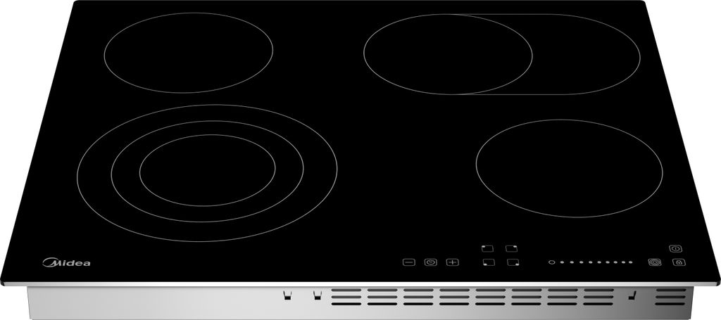 Midea Keramikkochfeld KF500IX 60 cm, 4 Kochzonen, Metallrahmen
