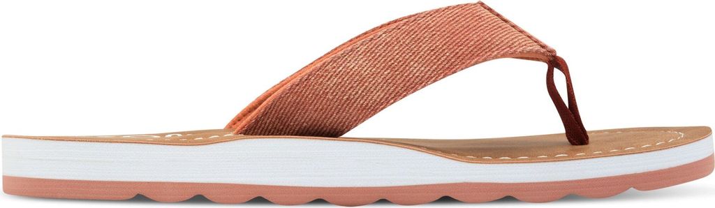 s.Oliver Damen Zehentrenner Pantolette Webstoff Profilsohle 5-27140-42, Größe:40 EU, Farbe:Orange