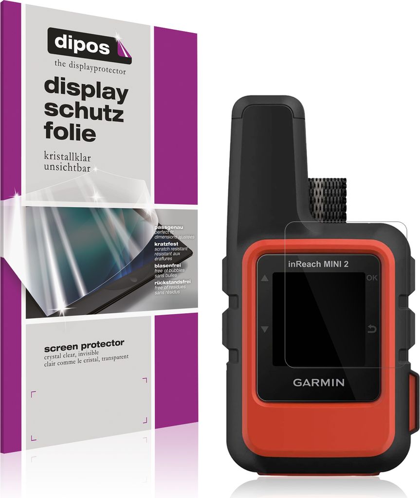 4x Schutzfolie für Garmin inReach Mini 2 klar Displayschutzfolie Folie Display Schutz dipos