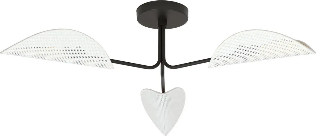 Plafonnier de Salon Moderne Noir et Doré Gomez pour Grand Espace 87cm