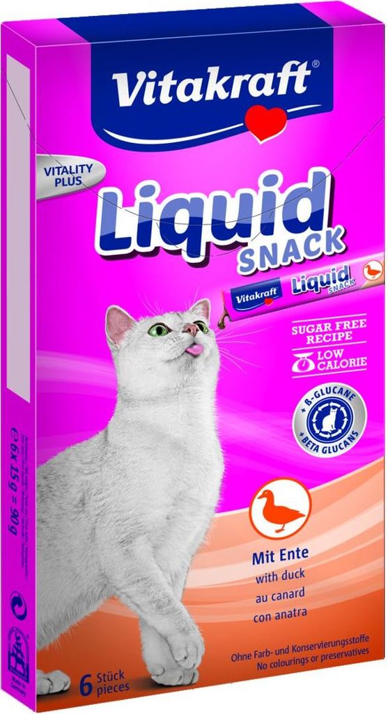 Vitakraft Katzensnack Cat Liquid Snack Ente - 90g