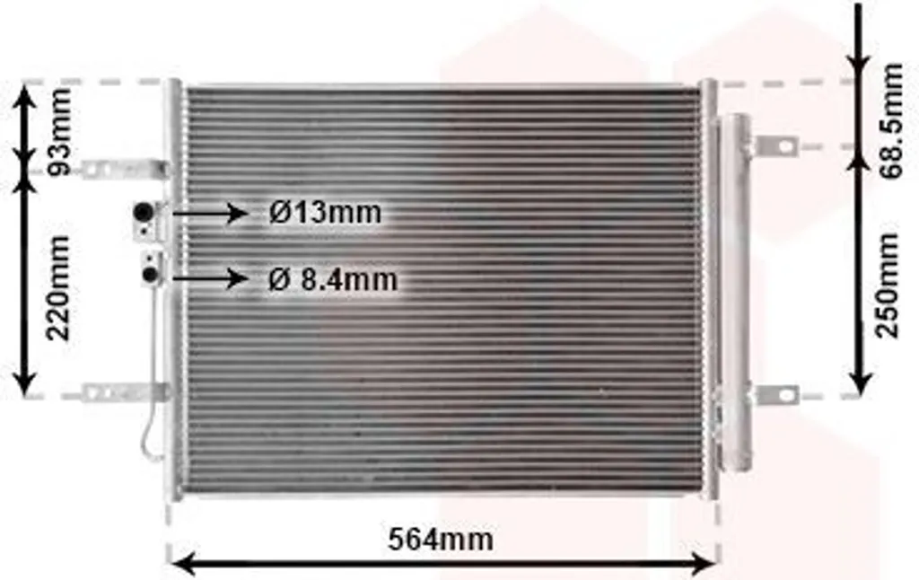 Condenseur de Clim VAN WEZEL 82015712 avec Déshydrateur Haute Qualité