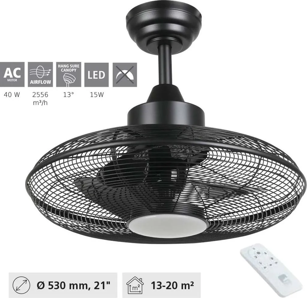 Ventilateur de Plafond Silencieux pour Chambre avec Éclairage Variable - 10
