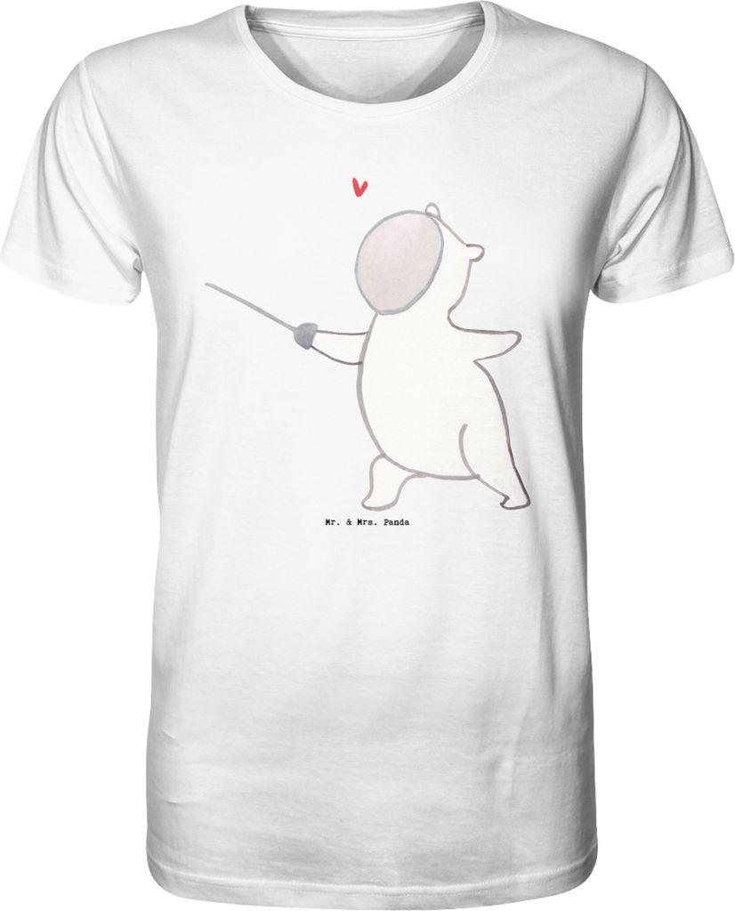 Mr. & Mrs. Panda Tshirt Panda Fechten Größe L - Weiß - Geschenk, Fechter Bund, T-Shirt, mit Spruch, Fecht Verein, Club, Herren-T-Shirt, Herren, ...