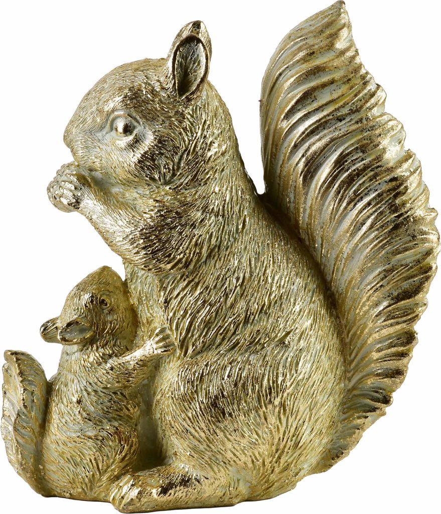 Dekofigur Polyresin VIVER Eichhörnchen 15x8x18 cm Braun 1 Stück