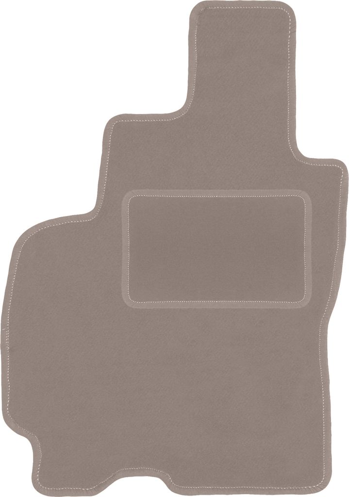 Fahrerfußmatte Velours beige passend für Hyundai Atos (1997-2008, Schrägheck) – mit Befestigungen – passgenau