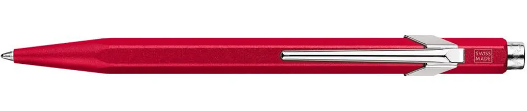 Stylo bille rétractable Caran d'Ache 849 Colormat-X Rouge Métallisé Chic