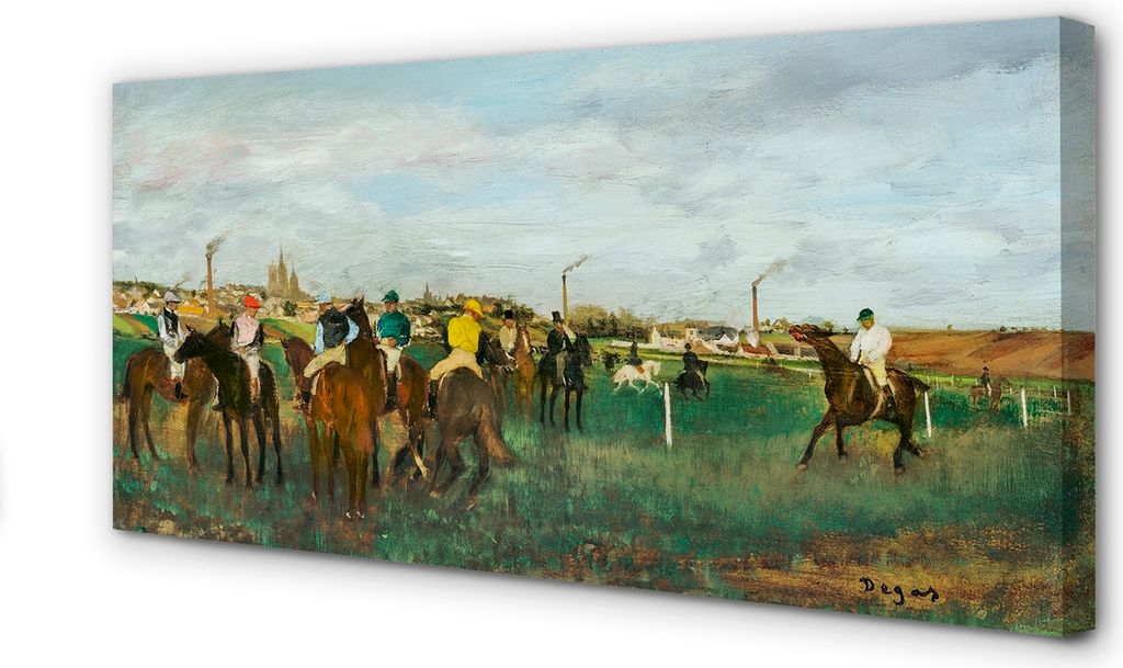 Leinwandbild 100x50 Wandkunst Pferde Rennen Jagd