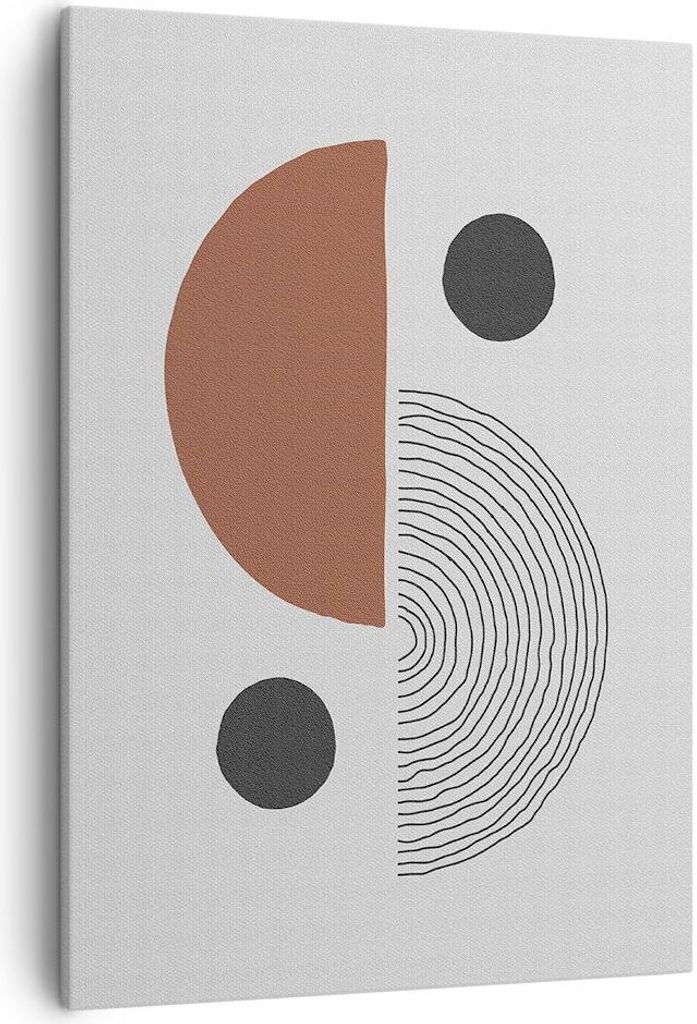 Bild auf Leinwand - Leinwandbild - Einteilig - Abstraktion Figuren Geometrisch - 50x70cm - Wand Bild - Wandbilder - Leinwanddruck - Wanddekoration ...