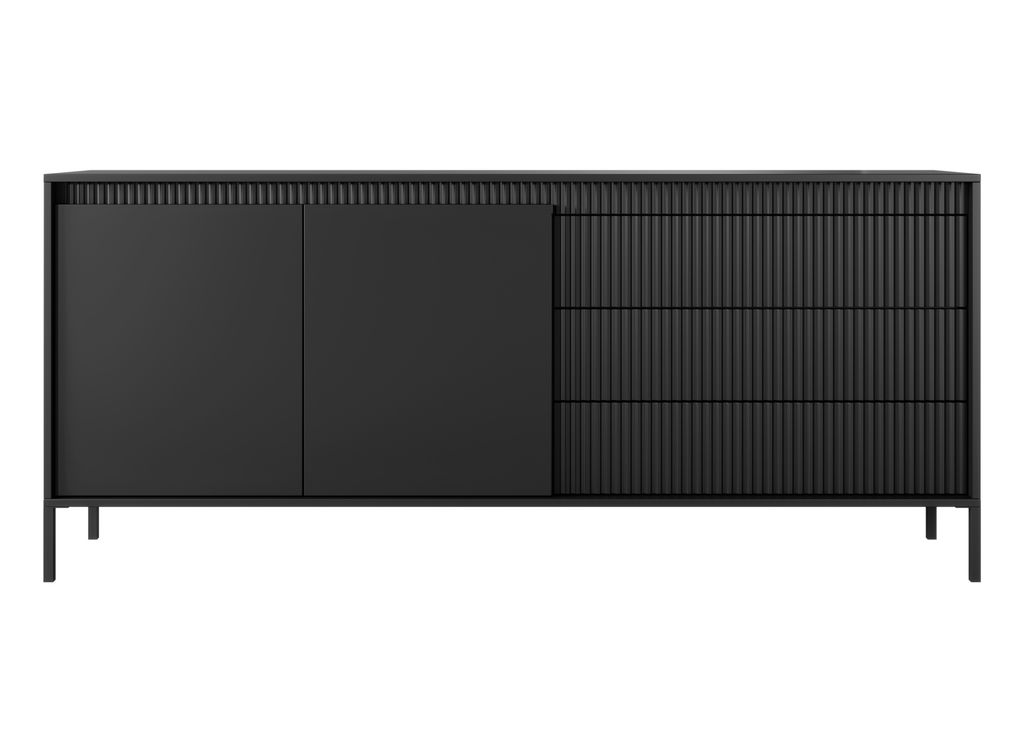 AX LIVING Trentinis 187 2T3S Schwarze große Kommode 187,1 Produktbild 