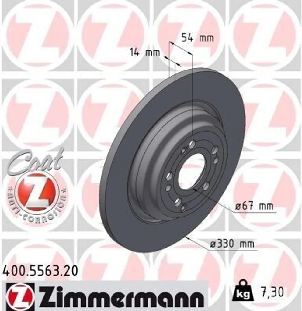 Stopper les vibrations au freinage : Disque Zimmermann 400.5563.20 GLE