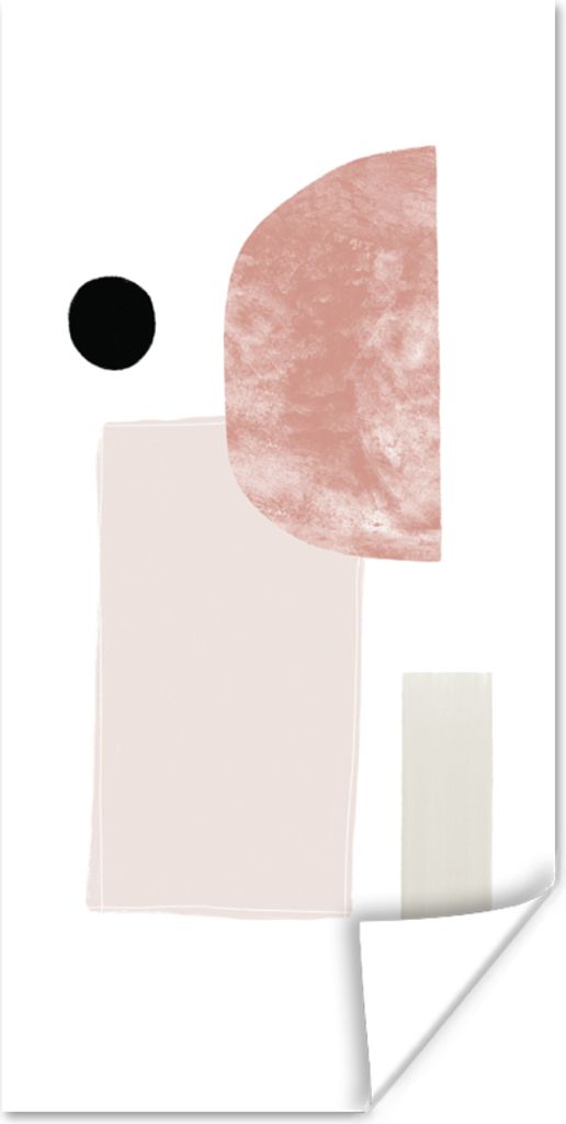 MuchoWow Poster Abstrakt - Pastell - Design 60x120 cm - Wandschmuck