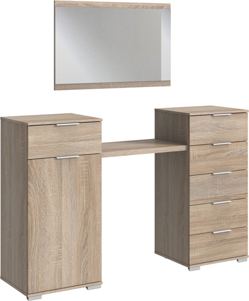 Schlafzimmer Schminktisch mit Spiegel in Eiche sägerau Nb. Produktbild 