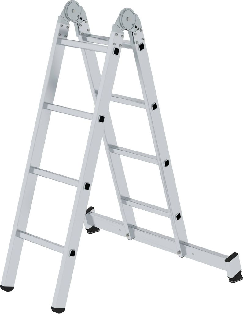 Klappleiter 2-teilig mit nivello®-Traverse 2x4 Sprossen Produktbild 