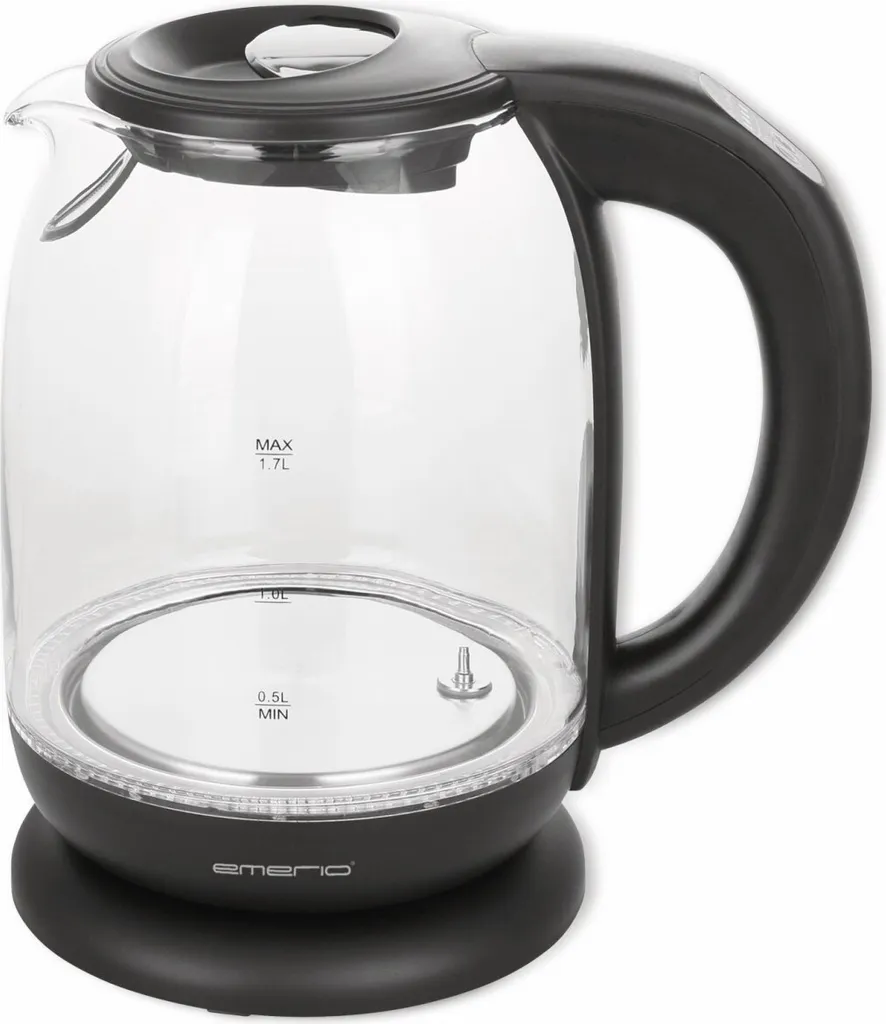 Bouilloire électrique rapide 1,7 L Emerio noire idéale pour le thé