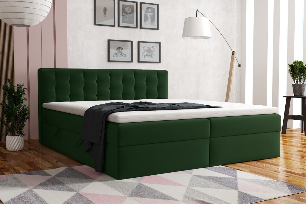 Boxspringbett Schlafzimmerbett DIAGO 160x200cm Stoff Fresh Produktbild 